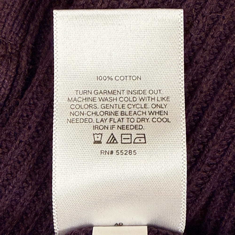 Express Men's Dark Purple Zip Up Sweater - Picture 8 of 8